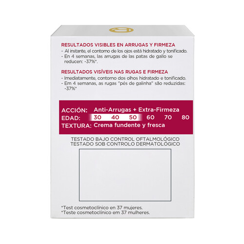 L´ORÉAL PARIS Contorno de ojos antiarrugas con Pro-Retino L'ORÉAL PARIS Plenitude revitalift 15 ml.