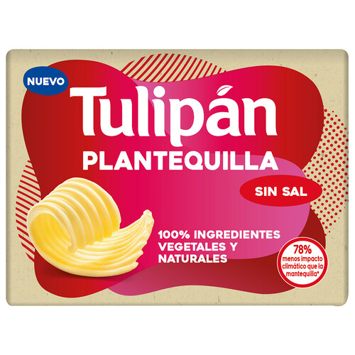 TULIPÁN Plantequilla, materia grasa vegetal para untar (79%) 250 g.