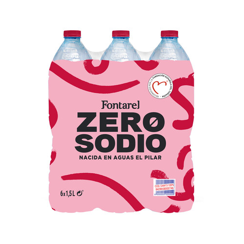 FONTAREL Agua mineral Zero sodio pack 6 uds x 1,5 l.