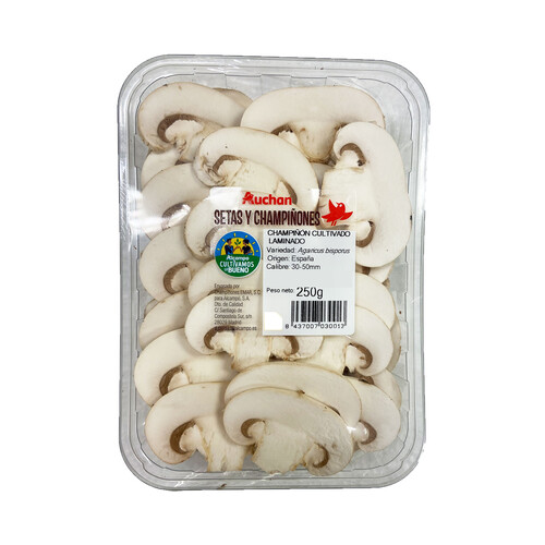 ALCAMPO CULTIVAMOS LO BUENO Champiñón laminado  Bandeja de 250 g.