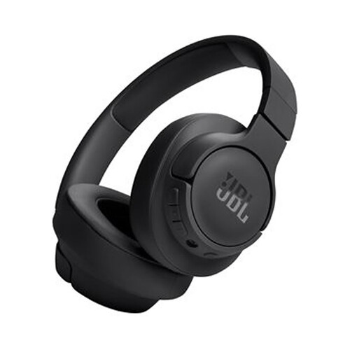 Auriculares Bluetooth circumaurales JBL TUNE 720 BT plegables, hasta 76 horas de autonomía, color negro.