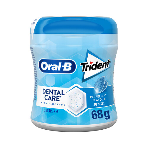 TRIDENT Dental care Chicles grajea sabor menta 68 g.