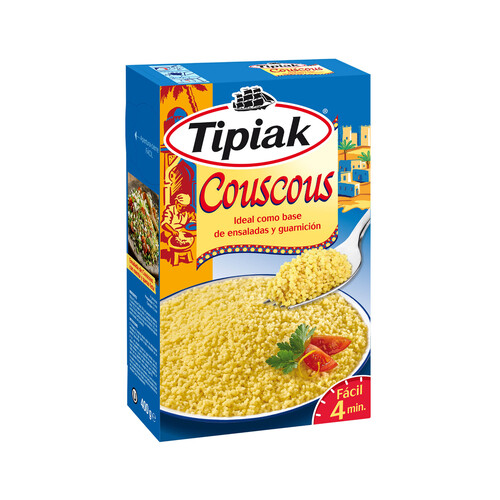 TIPIAK Couscous, ideal para ensaladas o guarnición, 400 g.