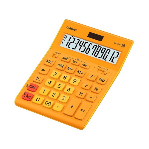 Calculadora sobremesa CASIO GR-12C Naranja