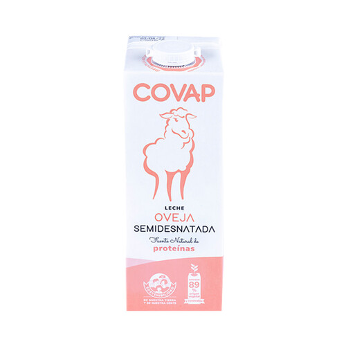 COVAP Leche de oveja semidesnatada de origen español  1 l.