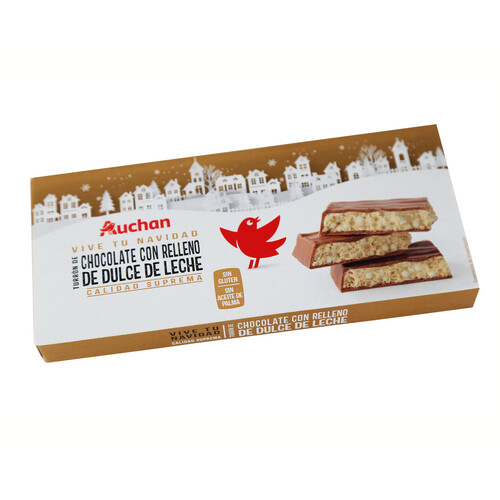 PRODUCTO ALCAMPO Turrón de chocolate relleno de dulce de leche 200 g.