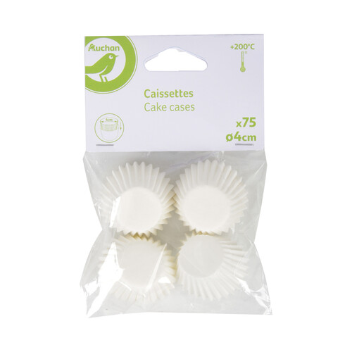 Paquete con 75 cápsulas desechables para magdalenas, 4cm. de diámetro, PRODUCTO ECONÓMICO ALCAMPO.