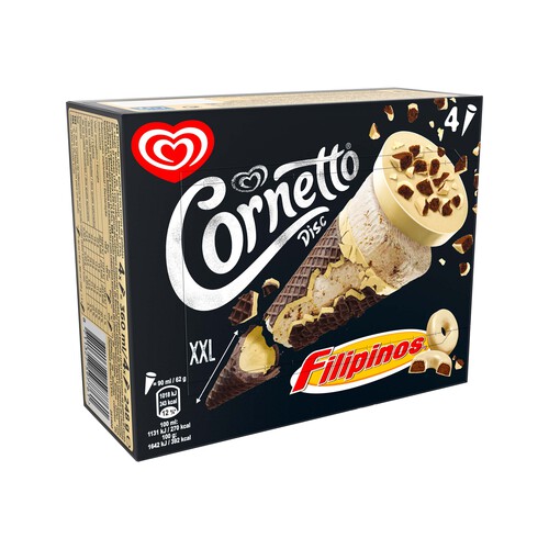 CORNETTO Cono helado sabor filipinos 4 x 90 ml. 248 g.