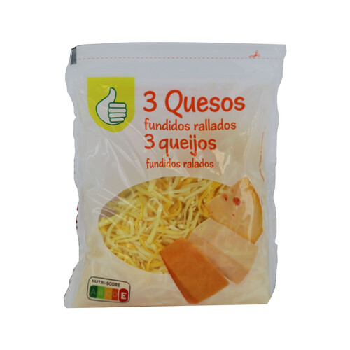 PRODUCTO ECONÓMICO ALCAMPO Queso rallado mezcla (cheddar, gouda y Emmental) PRODUCTO ECONÓMICO ALCAMPO 200 g.