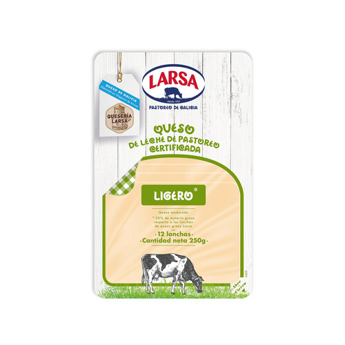 LARSA Queso en lonchas light LARSA 12 uds. 250 g.