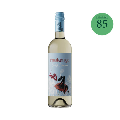 MALAMIGO Lady drama Vino blanco blend semidulce botella 75 cl.