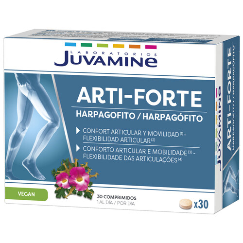 JUVAMINE Complemento alimenticio para fortalecer las articulaciones JUVAMINE Arti-Forte 30 comprimidos.