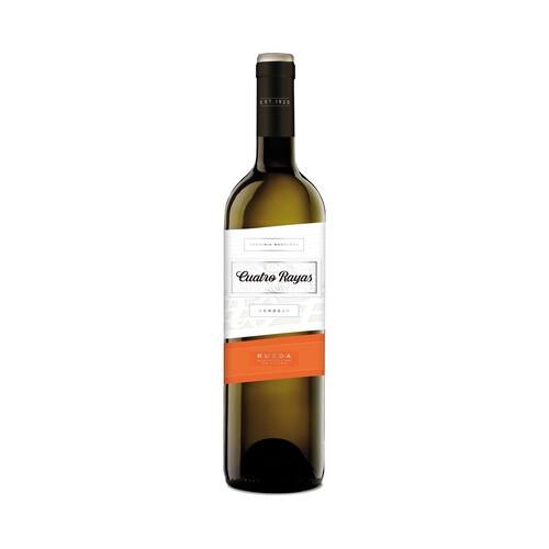 CUATRO RAYAS Vino  blanco verdejo con D.O. Rueda botella 75 cl.