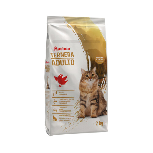 PRODUCTO ALCAMPO Alimento completo para gatos adultos a base de ternera 2 kg.