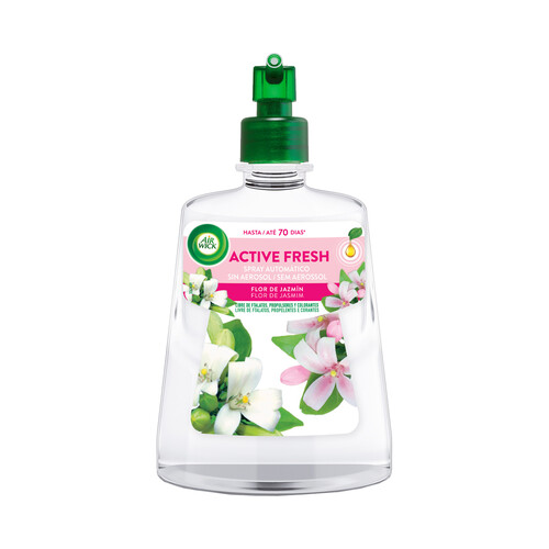 AIR WICK Recambio de ambientador automático flor de jazmín AIR WICK Active Fresh 228 ml.