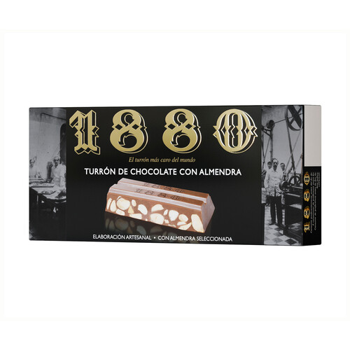 1880 Turrón de chocolate con almendras 200 g.