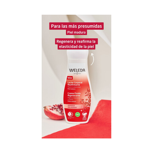 WELEDA Leche corporal reafirmante, que mejora la elasticidad, para pieles maduras 200 ml.