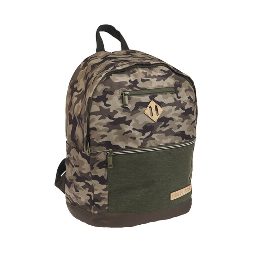 Mochila juvenil, 1 varios compartimentos, camuflaje, ALCAMPO.