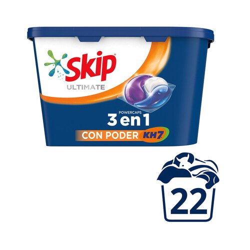 SKIP KH-7 Ultimate Detergente en cápsulas poder 22 lav.