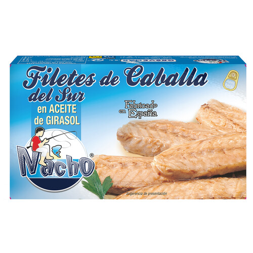 NACHO Filetes de caballa en aceite de girasol 53 g.