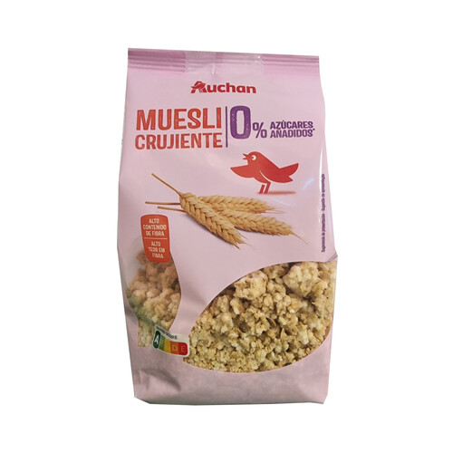 PRODUCTO ALCAMPO Muesli crujiente sin azúcares añadidos 500 g.