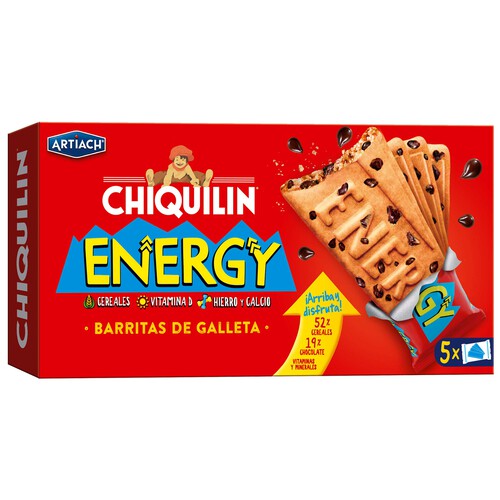 CHIQUILÍN Energy Galletas con pepitas de chocolate 200 g.