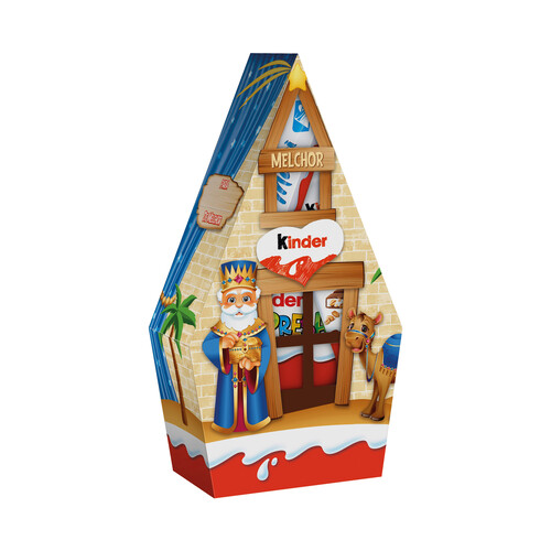 Calendario de Adviento casita, chocolate con leche KINDER 76 g.