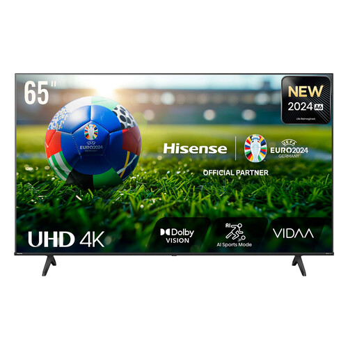 Televisión 165,1cm (65) HISENSE 65A6N, 4K, VIDAA, 2USB, HDR, HGL, HDR+, Dolby Vision.