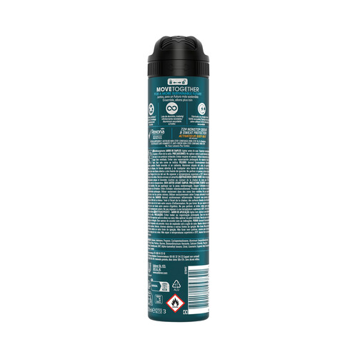 REXONA Men advanced protection Desodorante en spray para hombre sin alcohol y con protección antitranspirante hasta 72 horas 200 ml.