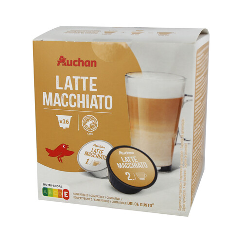 PRODUCTO ALCAMPO Café en cápsulas Latte Macchiato 16 uds. 