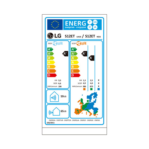 Aire acondicionado con bomba de calor LG Replace18.SET, Inverter, WiFi, 4.470 frig/h, 4.644 cal/h. A++/A+, gas R32. (Hasta 42m² aprox.)