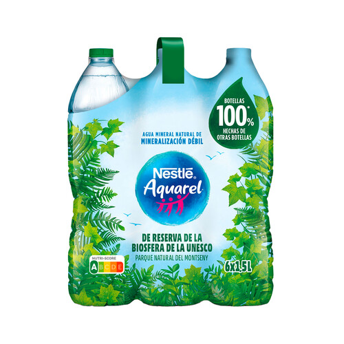 AQUAREL Agua mineral pack de 6 uds. x 1,5 l.