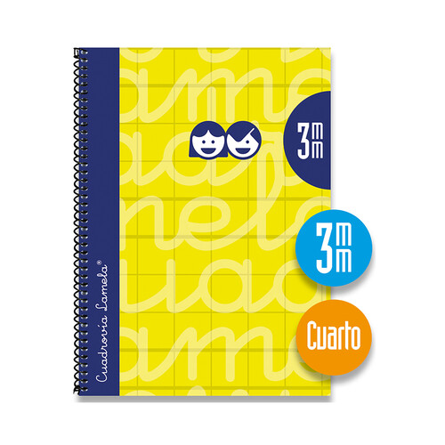 Cuaderno espiral cuadrovia de cuadro 3 milímetros con 80 hojas, EDITORIAL LAMELA.