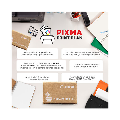 Impresora multifunción tinta CANON Pixma TR4750i, WiFi, pantalla LCD, ADF, doble cara. Compatible con Pixma Print Plan.