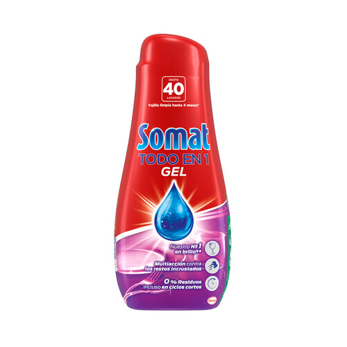 SOMAT Detergente de lavavajillas líquido 40 uds 640 ml.