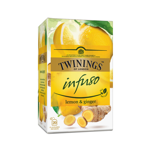 TWININGS Infusión de limón y jengibre 20 uds. de 1,5 g.