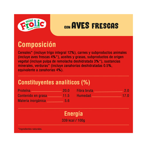 FROLIC Al perro seco razas pequeñas-medianas 800 g