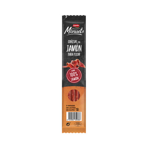 ESPUÑA Mini salchichón con jamón, elaborados sin gluten ni lactosa ESPUÑA 40 g.