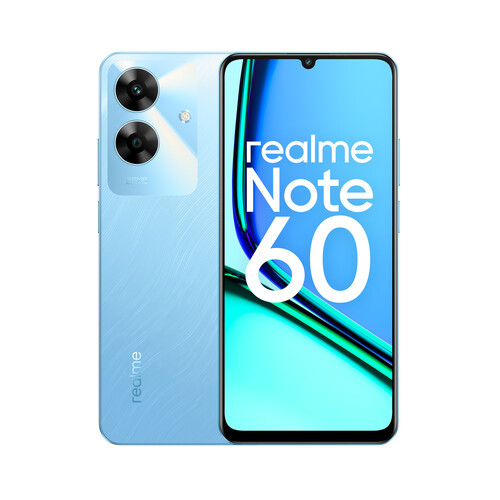 REALME Note 60 4G, 128GB + 6GB Ram,  pantalla LCD, móvil 17,14cm (6,75), color azul.