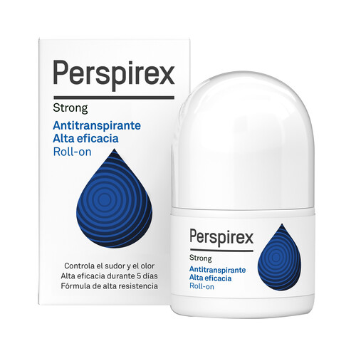 PERSPIREX Desodorante roll-on unisex, especial para personas con sudoración severa PERSPIREX Strong 20 ml.