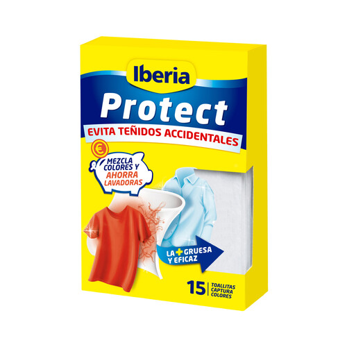 IBERIA Protect Toallitas antidecoloración para lavadoras 15 uds.