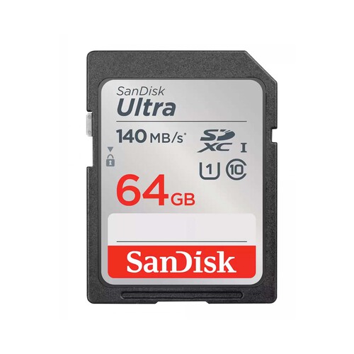 Tarjeta de Memoria 64GB SANDISK Ultra SDXC.