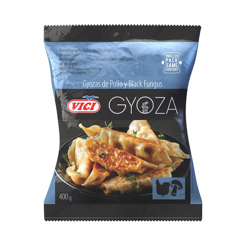 VICI Gyozas precocinadas y congeladas rellenas de pollo y black fungus 400 g.