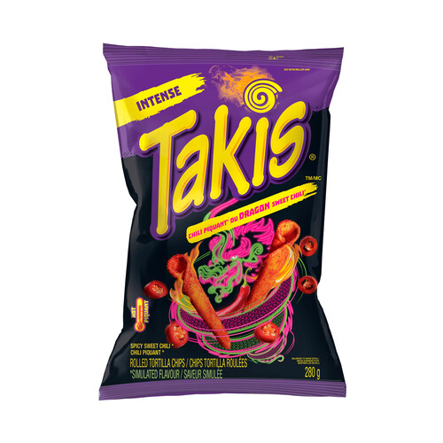 TAKIS Dragon Sweet Chilly Chips enrolladas 140 g.