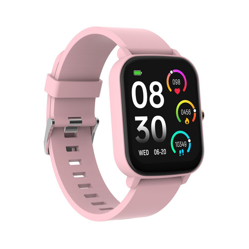 KSIX Smartwatch Contact Square, Bluetooth, pantalla 4,64cm (1,83), color rosa.