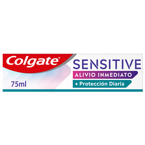 COLGATE Sensitive Pasta de dientes con flúor, para el alivio inmediato de la sensibilidad dental 75 ml.