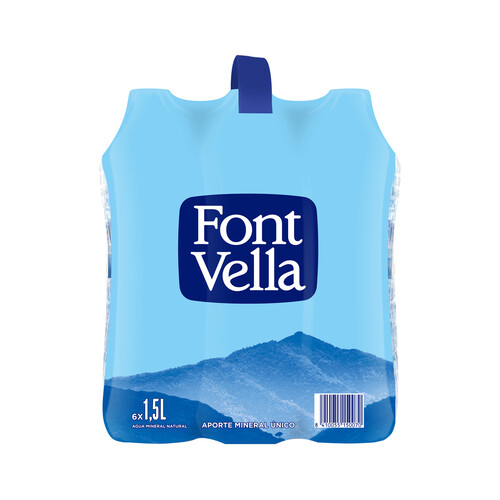 FONT VELLA Agua mineral pack de 6 uds. x 1,5 l.