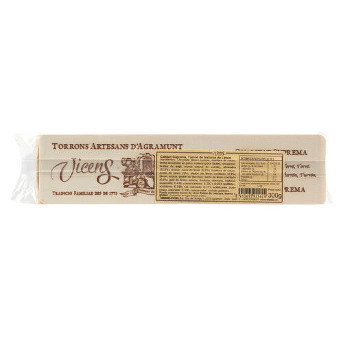 VICENS Turrón de textura de limón 300 g.