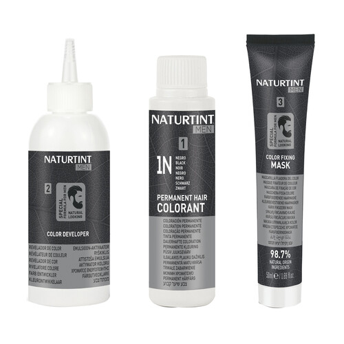 Coloración permanente en gel para barba y cabello, tono 6N rubio oscuro NATURTINT Men.