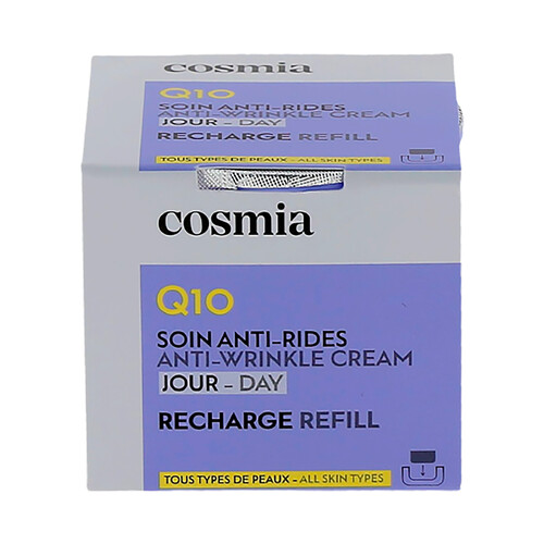 COSMIA Q10 Recarga de crema de día antiarrguas con Q10 para todo tipo de pieles 50 ml.